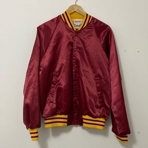 Vintage Red Varsity Bomber Jacket (M)